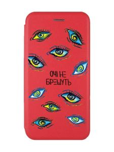 Чохол-книжка з малюнком для Xiaomi Redmi 12C Червоний :: Очі (принт 358)
