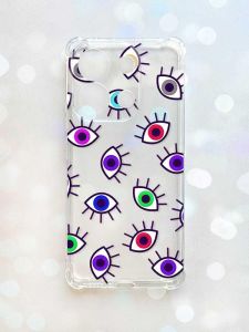 Чохол з потовщеними кутами на Xiaomi Redmi Note 13 4G :: Різнокольорові очі (принт 336)