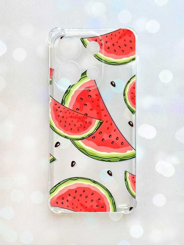 Чохол з потовщеними кутами на Xiaomi Redmi Note 13 4G :: Скибки кавуна (принт 342)