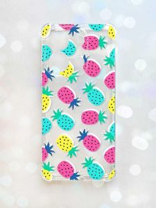 Чохол з потовщеними кутами на Xiaomi Redmi Note 13 4G :: Різнокольорові ананаси (принт 346)