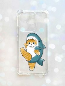 Чохол з потовщеними кутами на Xiaomi Redmi Note 13 4G :: Котик акула (принт 380)