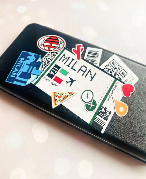 Чохол-книжка з малюнком для Samsung Galaxy M32/A22/M22 4G Чорний :: Подорожі. Італія (принт 325)
