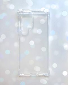 Прозорий силіконовий чохол з потовщеними кутами на Samsung Galaxy S22 Ultra