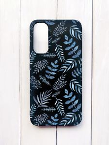 Матовий чохол на Samsung A34 5G Чорний :: Рослинний фон (принт 276)