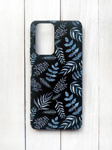 Матовий чохол на Xiaomi Redmi Note 10 Pro/10 Pro Max Чорний :: Рослинний фон (принт 276)