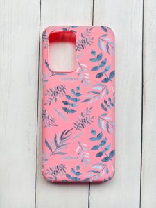 Матовий чохол на Xiaomi Redmi 10 Рожевий :: Рослинний фон (принт 276)