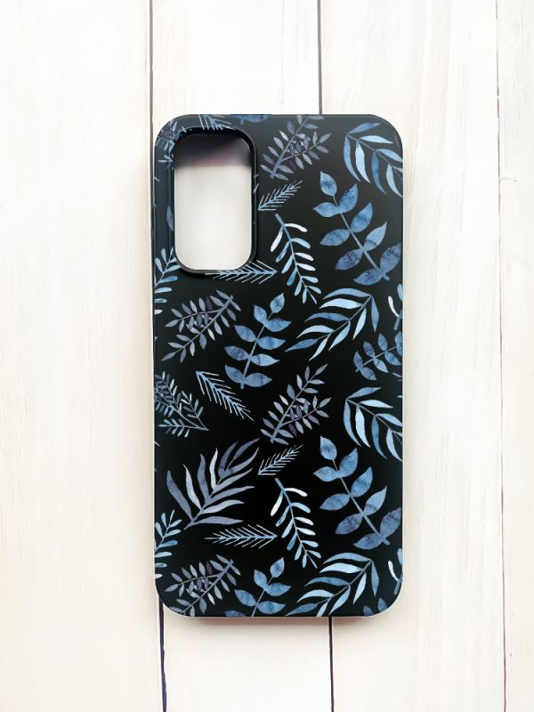 Матовий чохол на Samsung Galaxy A15 (A155) Чорний :: Рослинний фон (принт 276)