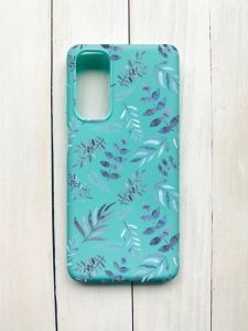 Матовий чохол на Samsung Galaxy M54 Бірюзовий :: Рослинний фон (принт 276)