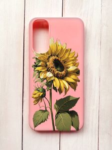 Матовий чохол на Samsung A34 5G Рожевий :: Соняшник (принт 274)