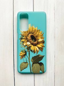 Матовий чохол на Samsung Galaxy M54 Бірюзовий :: Соняшник (принт 274)