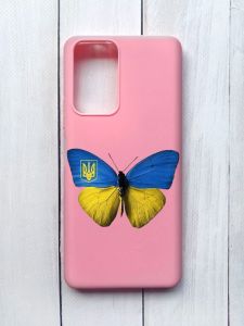 Матовий чохол на Xiaomi Redmi Note 10 Pro/10 Pro Max Рожевий :: Метелик Україна (принт 255)