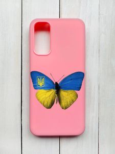 Матовий чохол на Samsung Galaxy A14 5G Рожевий :: Метелик Україна (принт 255)