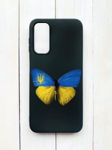 Матовий чохол на Samsung Galaxy A14 5G Чорний :: Метелик Україна (принт 255)