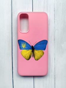 Матовий чохол на Samsung Galaxy A05s (A057) Рожевий :: Метелик Україна (принт 255)