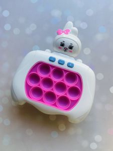 Електронна приставка Інтерактивна гра Pop-it Іграшка антистрес Зайчик білий