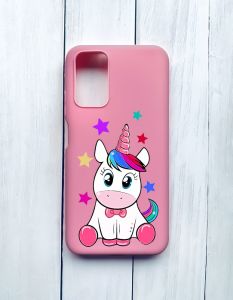 Матовий чохол на Xiaomi Redmi 9T Рожевий :: Єдиноріг (принт 102)