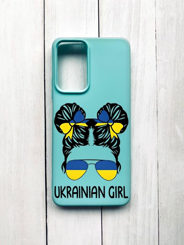 Матовий чохол на Xiaomi Redmi Note 11 Pro Бірюзовий :: Українська дівчина (принт 113)