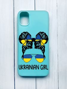 Матовий чохол на Samsung Galaxy A05 (A055) Бірюзовий :: Українська дівчина (принт 113)
