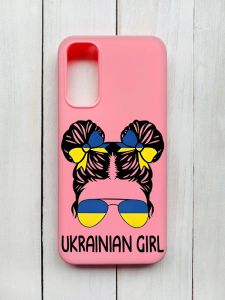 Матовий чохол на Samsung Galaxy A14 5G Рожевий :: Українська дівчина (принт 113)