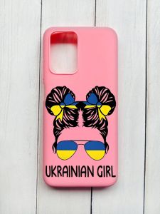 Матовий чохол на Xiaomi Redmi 10 Рожевий :: Українська дівчина (принт 113)