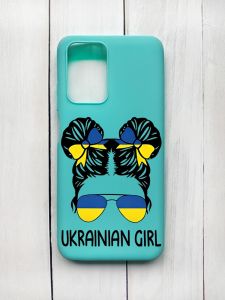 Матовий чохол на Xiaomi Redmi 10 Бірюзовий :: Українська дівчина (принт 113)