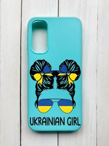 Матовий чохол на Samsung Galaxy A24 Бірюзовий :: Українська дівчина (принт 113)