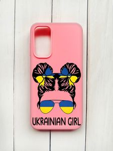 Матовий чохол на Samsung Galaxy A15 (A155) Рожевий :: Українська дівчина (принт 113)