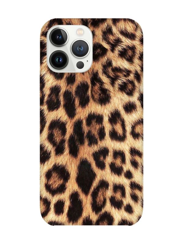 Матовий чохол із захистом камери на iPhone 14 Pro :: Леопардовий дизайн (принт 383)