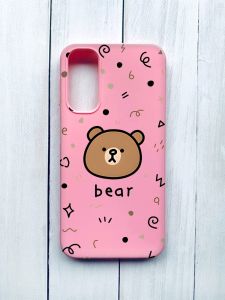 Матовий чохол на Samsung Galaxy A24 Рожевий :: Ведмедик (принт 76)