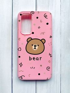Матовий чохол на Samsung Galaxy A54 5G (A546) Рожевий :: Ведмедик (принт 76)