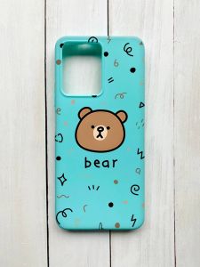 Матовий чохол на Xiaomi Redmi Note 12 Бірюзовий :: Ведмедик (принт 76)