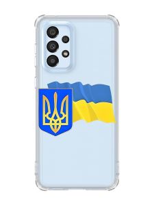 Чохол з потовщеними кутами на Samsung Galaxy A33 5G :: Тризуб і прапор України (принт 384)