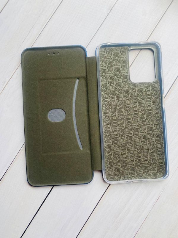 Чохол-книжка з малюнком для Xiaomi Redmi Note 12 Синій :: Тризуб і прапор України (принт 384)