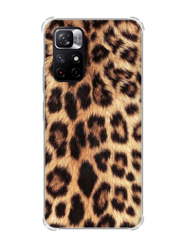 Чохол з потовщеними кутами на Xiaomi Redmi Note 11 5G :: Леопардовий дизайн (принт 383)