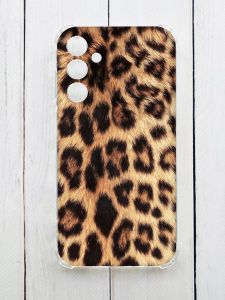 Чохол з потовщеними кутами на Samsung Galaxy M14 :: Леопардовий дизайн (принт 383)
