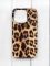 Матовий чохол на iPhone 15 Plus Чорний :: Леопардовий дизайн (принт 383)