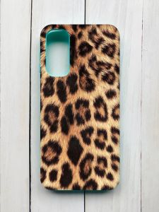 Матовий чохол на Samsung Galaxy A24 Бірюзовий :: Леопардовий дизайн (принт 383)