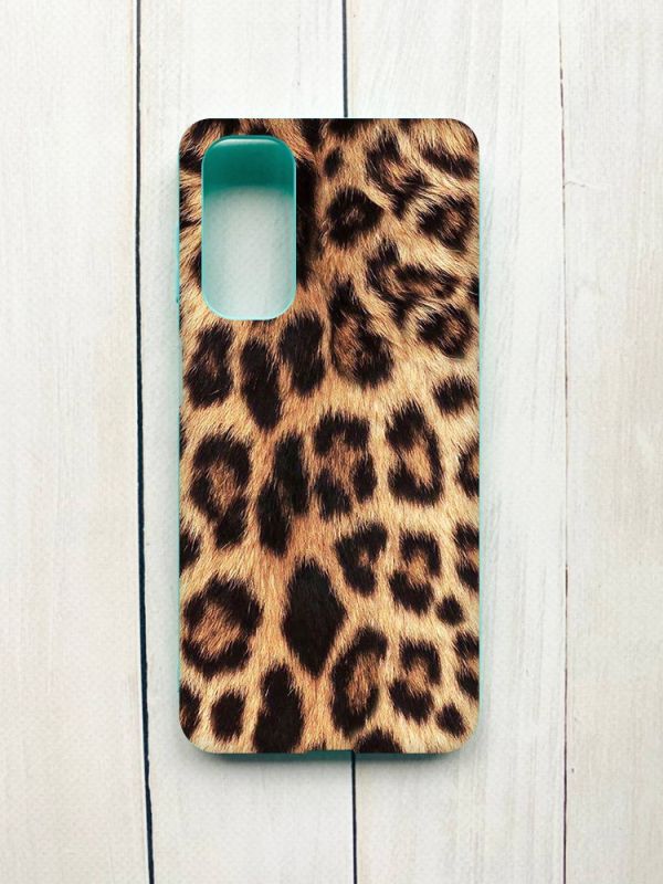 Матовий чохол на Samsung Galaxy M54 Бірюзовий :: Леопардовий дизайн (принт 383)