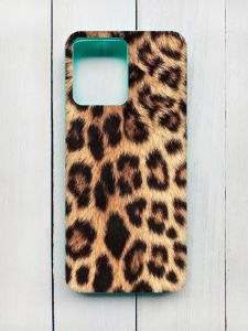 Матовий чохол на Xiaomi Redmi 12 Бірюзовий :: Леопардовий дизайн (принт 383)