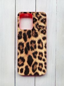 Матовий чохол на Xiaomi Redmi 12 Рожевий :: Леопардовий дизайн (принт 383)