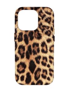 Матовий чохол з рожевими боками на Apple iPhone 14 Pro Max :: Леопардовий дизайн (принт 383)