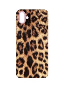 Матовий чохол з рожевими боками на Samsung Galaxy A04 :: Леопардовий дизайн (принт 383)