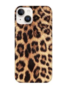 Матовий чохол з чорними боками на Apple iPhone 14 :: Леопардовий дизайн (принт 383)