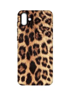 Матовий чохол з чорними боками на Samsung Galaxy A04 :: Леопардовий дизайн (принт 383)
