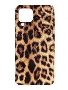 Матовий чохол з чорними боками на Samsung Galaxy A12 :: Леопардовий дизайн (принт 383)