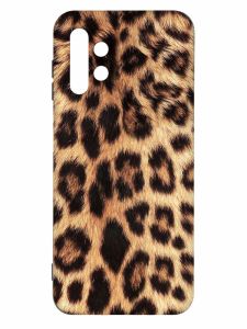 Матовий чохол з чорними боками на Samsung Galaxy A13 4G :: Леопардовий дизайн (принт 383)