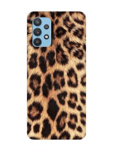 Матовий чохол з чорними боками на Samsung Galaxy A32 :: Леопардовий дизайн (принт 383)
