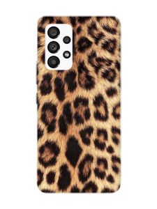 Матовий чохол з чорними боками на Samsung Galaxy A53 4G/5G :: Леопардовий дизайн (принт 383)
