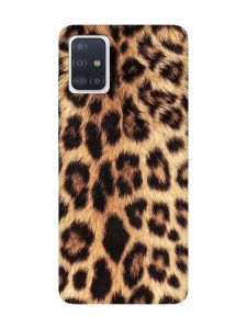 Матовий чохол з чорними боками на Samsung Galaxy A71 / A715 :: Леопардовий дизайн (принт 383)