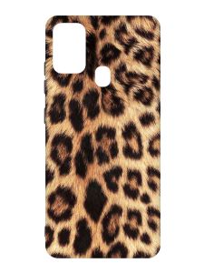 Матовий чохол з чорними боками на Samsung Galaxy M30s/M21 :: Леопардовий дизайн (принт 383)